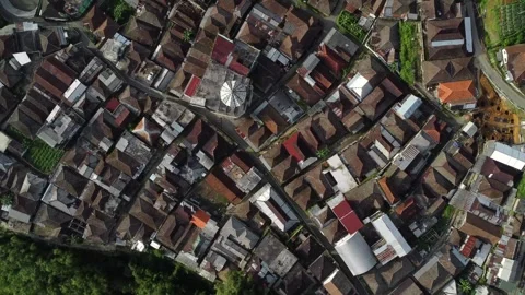 Cinematic drone view of Nepal Van Java village Stock Footage 322204693