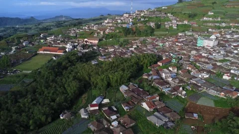 Cinematic drone view of Nepal Van Java village Stock Footage 322204887