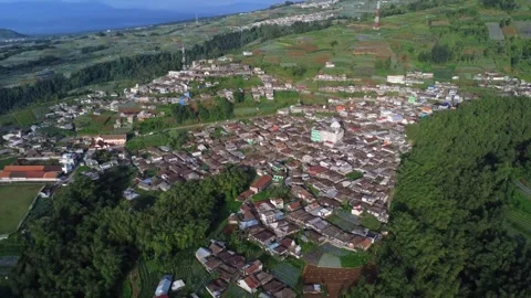 Cinematic drone view of Nepal Van Java village Stock Footage 322204945