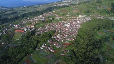 Cinematic drone view of Nepal Van Java village Stock Footage 322205020