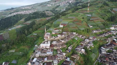 Cinematic drone view of Nepal Van Java village Stock Footage 322205022