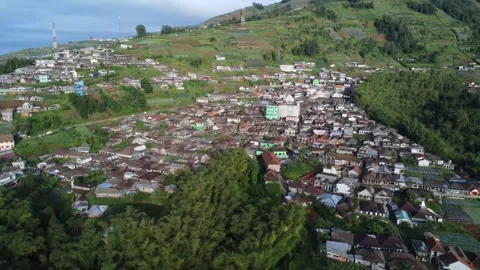 Cinematic drone view of Nepal Van Java village Stock Footage 322205304