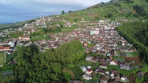 Cinematic drone view of Nepal Van Java village Stock Footage 322205404