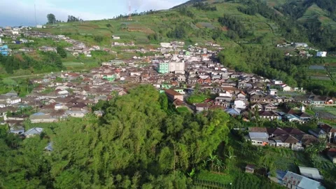 Cinematic drone view of Nepal Van Java village Stock Footage 322205588