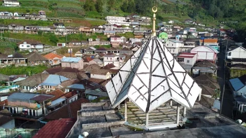 Cinematic drone view of Nepal Van Java village Stock Footage 322205836
