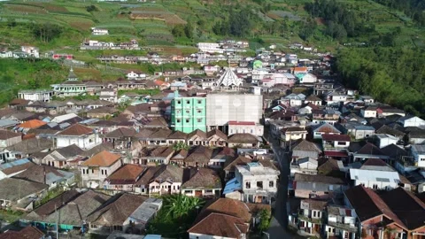 Cinematic drone view of Nepal Van Java village Stock Footage 322206066