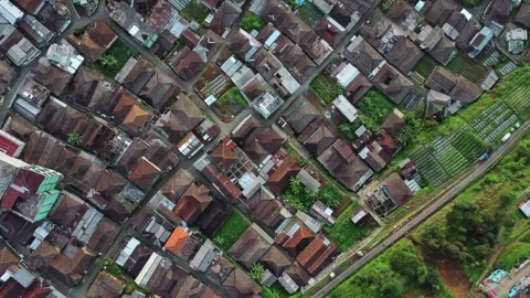Cinematic drone view of Nepal Van Java village Stock Footage 322207665