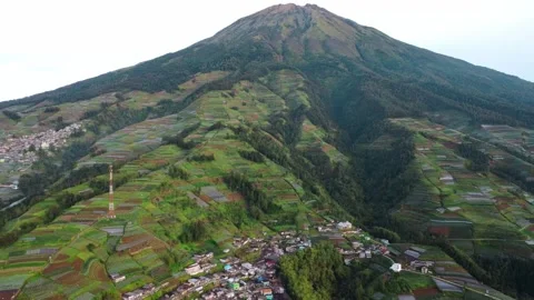 Cinematic drone view of Nepal Van Java village Stock Footage 322207805