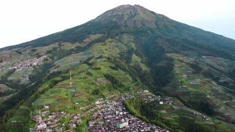 Cinematic drone view of Nepal Van Java village Stock Footage 322207916