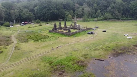 Cinematic drone view temple Stock Footage 207944863