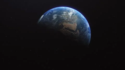 Cinematic Earth Slow Roll Orbit Zoom in: Saudi Arabia Ksa Gulf 4K ProRes 422 HQ Stock Footage 268698013
