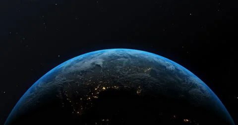 Cinematic Earth View From Space Vídeo Stock 194403326