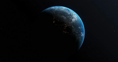 Cinematic Earth View From Space Vídeo Stock 194403366