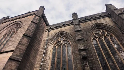 Cinematic Edinburgh Gothic Architecture Castles and Historic Kirkyards Stock Footage 331521365