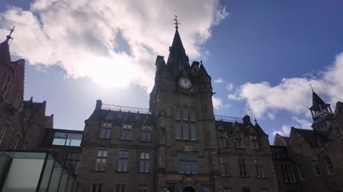 Cinematic Edinburgh Gothic Architecture Castles and Historic Kirkyards Video stock 331521637