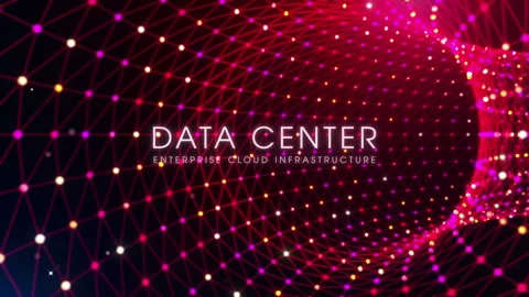 Cinematic Enterprise Data Center Network Tunnel Seamless Loop Background An.. Stock Footage 338990932