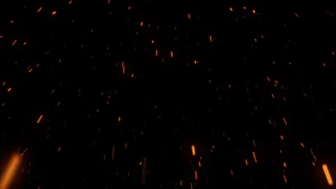 Cinematic Falling Fire Particle Overlay #1-1 Stock-Footage 309147682