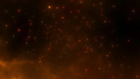Cinematic Fire Dust Overlay 4K, Glowing Spark Particles Stock Footage 335490931