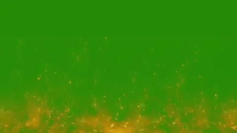 Cinematic Fire Green Screen Video Fire Sparks and Flames Overlay Animation Stock-Footage 322155536