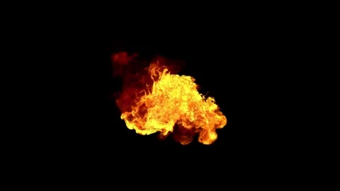 Cinematic Fire Shockwave Explosion with Powerful Blast Wave Video stock 344115924