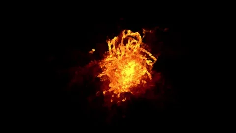 Cinematic Fire Shockwave Explosion with Powerful Blast Wave 스톡 동영상 344115951