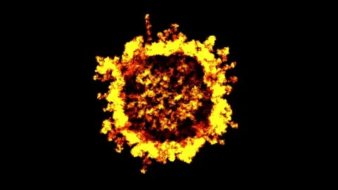 Cinematic Fire Shockwave Explosion with Powerful Blast Wave 스톡 동영상 344116094