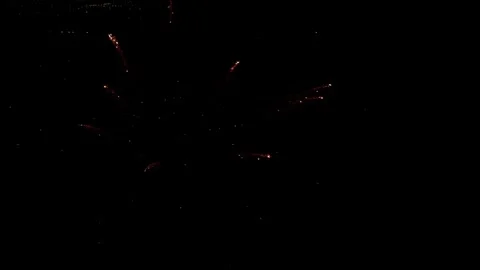 Cinematic Fireworks Display Exploding In Night Sky Stockbeeldmateriaal 339046755