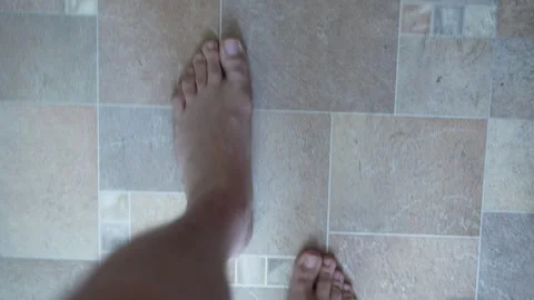 Cinematic first-person point-of-view shot looking Stock Footage 333359669
