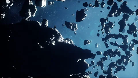 cinematic flight through dark deep space... | Stock Video | Pond5