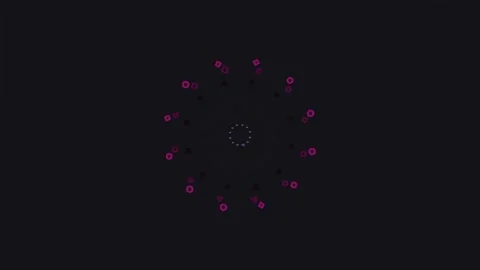 Cinematic flowing neon geometric data network background animation Stock Footage 342160249