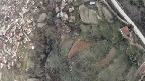 Cinematic FPV Drone Circular Flight From High Altitude, Macedonia Video stock 327931569