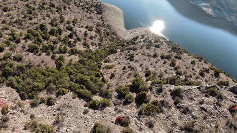 Cinematic FPV Drone Dive over Tikvesh Lake – 20 Seconds Scenic Natur Stock Footage 327346877