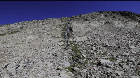 Cinematic FPV Waterfall Climb: Immersive Ridge to River Rapids Descent Stock Footage 331898255