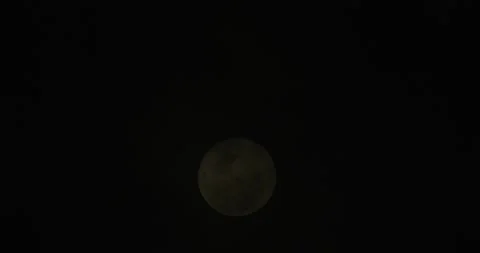 Cinematic Full Moon and Clouds Australia Night Sky, 8K Stock Footage 332955773