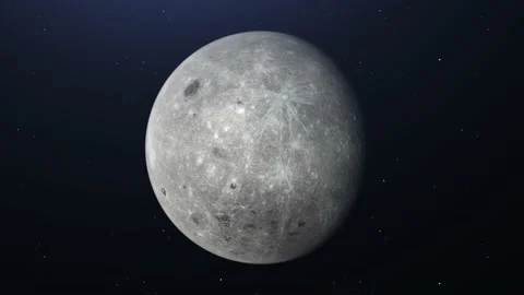 Cinematic full Moon eclipse in Space on stars background. Stock Footage 211665032