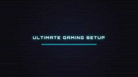 Cinematic futuristic digital title sequence for ultimate gaming setup techn.. Stock Footage 337501534