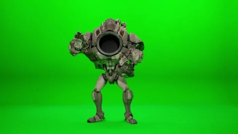 Cinematic Giant Robot Dance Performance Stock Footage 323920039