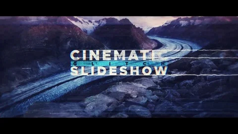 Cinematic Glitch Slideshow Stock After Effects