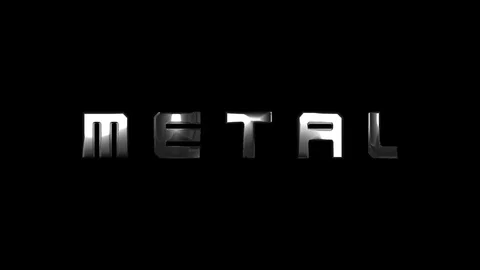 Cinematic Glossy Chrome Metal Intro Title Animation 스톡 After Effects