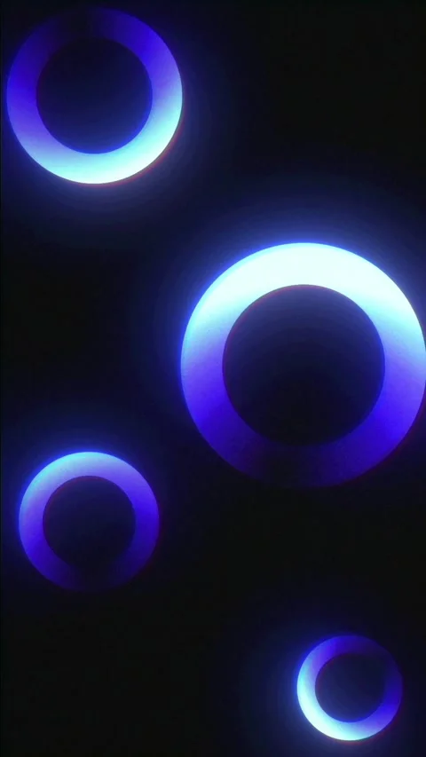 Cinematic Glowing Celestial Rings Background Stock Footage 340452832