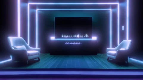 Cinematic Glowing Performance Stage Video stock 339288659