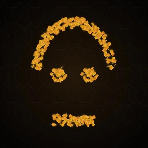 Cinematic golden glitter particles falling in dark space background motion lo Stock Footage 345690502