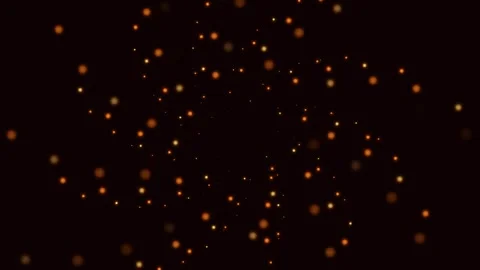 Cinematic golden particles floating motion background 4K video Stock Footage 345285777