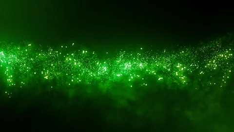 Cinematic Green Particles Stock Footage 93677544