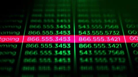 Cinematic Hacking Phone Record Animation - Cybersecurity concept 10 Stock Illustration