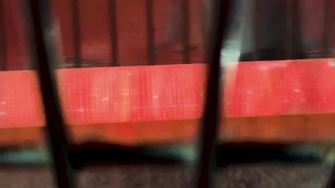 Cinematic  high temperature molten iron .Electric heater background. Video stock 165095853