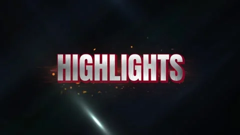 Cinematic Highlights Text Title Animation with Glowing Particle Effects on Dark  Vídeo Stock 334716705