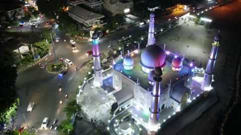 Cinematic Hyperlapse Mosque Beautiful Stock Footage 212508446