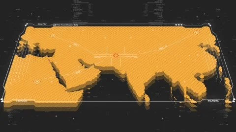 A cinematic intelligence briefing map for piracy. Great for intelligence Stock Footage 331114914