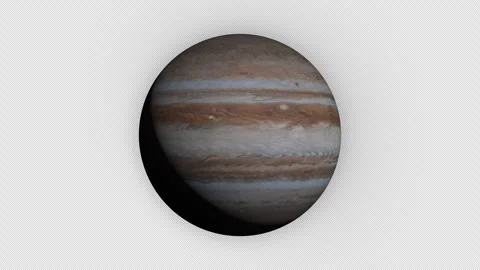 Cinematic Jupiter Planet with Stunning Clouds and Deep Space Background 4K Stock Footage 337238374